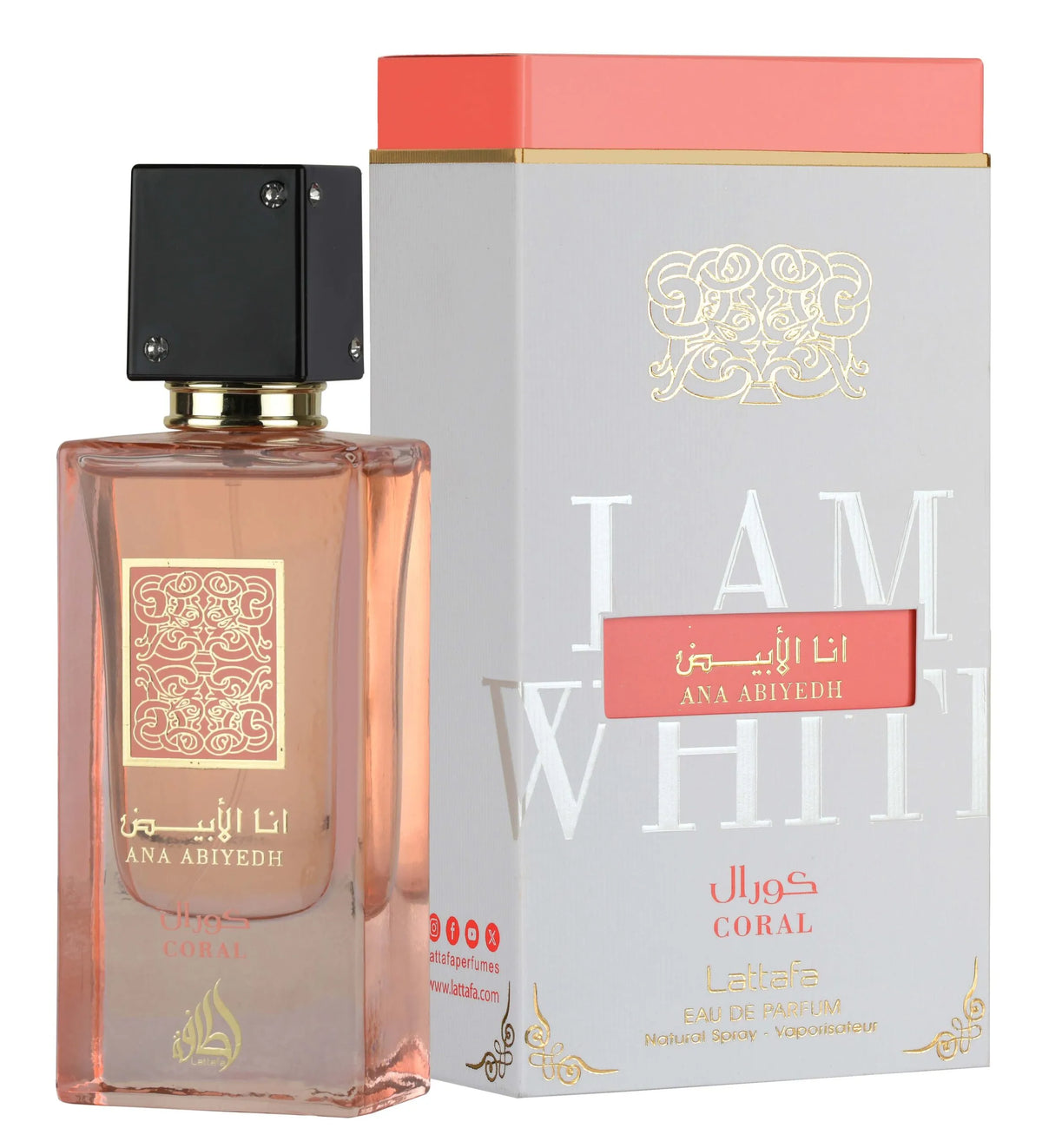 عطر لطافة أنا الأبيض كورال 60 مل للنساء - ماء عطر