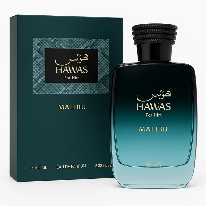 عطر رصاصي حواس ماليبو 100 مل للرجال - او دو بارفان